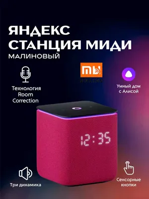 СУПЕР ЦЕНА! Умная колонка Яндекс Станция Миди с Алисой 24Вт малиновый 1