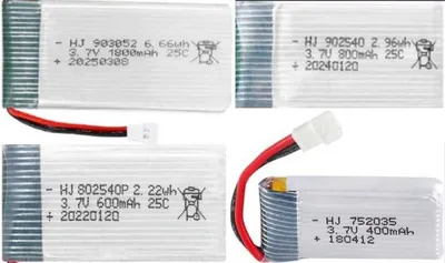 Dronlar uchun yangi 150/300/400/600/800/1000/1500/1800 mA·soat, 3,7 V akkumulyatorlar 1