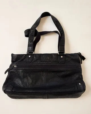 Чёрная женская сумка ROWALLAN Handmade Fine Leather 1