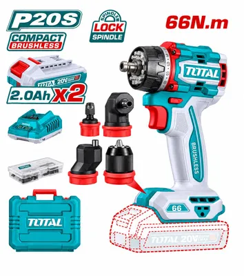 TOTAL 20V Cho'tkasiz Zarbali Drel
