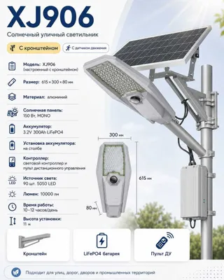 Солнечный прожектор XJ-906, 600 Вт