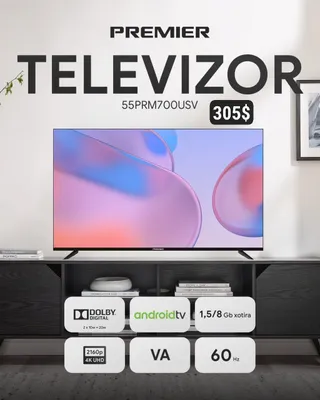 Телевизор 55 Smart 4K / PREMIER / Android / телевизор 1