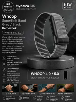 Whoop SuperKnit Band Grey / Black Remeshok / Dastavka / New