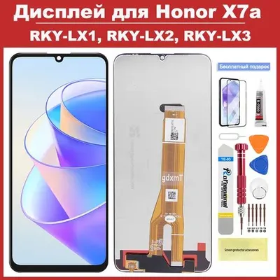 Honor X7a uchun displey (tachskrin bilan komplekt), qora 1