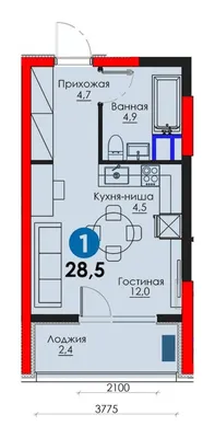Ko‘l bo‘yidagi turar joy majmuasida 1 xonali kvartira! Boshlang‘ich to‘lov 4,8 ming AQSh dollaridan 1