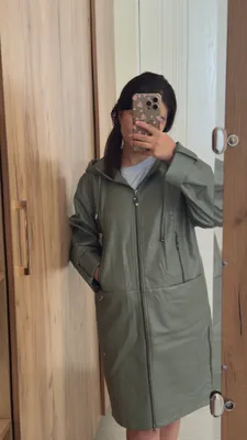 Кожаный плащ для женщин 1