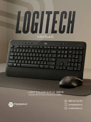 Logitech MK545 Advanced simsiz klaviatura va aniq sichqoncha to‘plami (ruscha tartib)