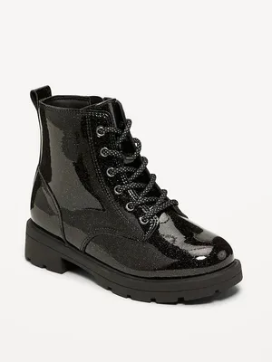 Модные блестящие ботинки для девочек Shiny Glitter Faux-Leather Comba 1