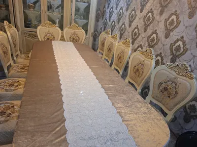 12 kishilik stol stul yongʻoqdan 1
