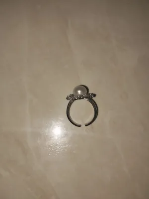 Серебряное кольцо с жемчугом 1