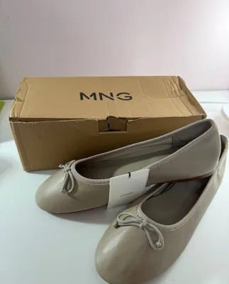 Новые кожаные балетки Mango 1