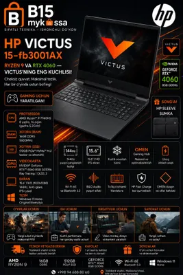 HP Victus 15 / Ryzen 9 8945HS / RTX 4060 / 16 ГБ / 144 Гц
