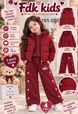 Kuzgi Qalin Nimchali Troyka 185.000 2-6 yosh 1
