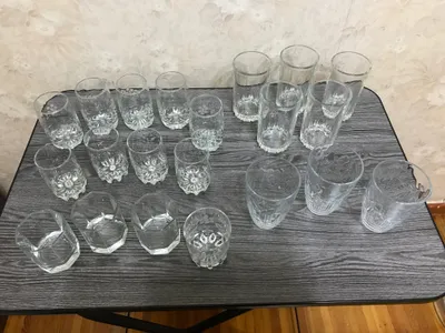 Стаканы стеклянные в отличном состоянии 21 штука