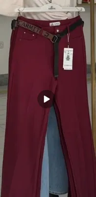Ayollar uchun bordo rangli kengayuvchi shim, turkcha 46-o‘lcham.