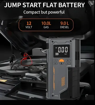 Многофункциональный компрессор powerbank запуск авто фонарь портативны 1