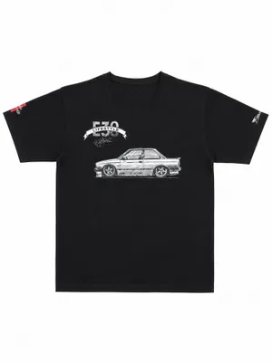 Оригинальная футболка Rawform. Sketch style BMW E30 1