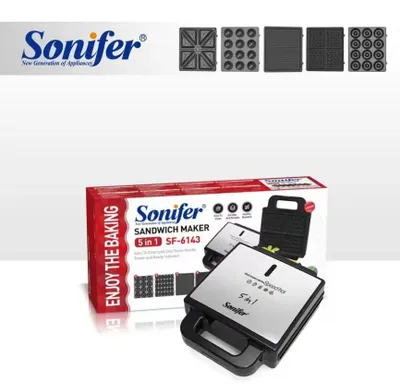 Sonifer 5в1 Тостер Вафельница Вафли Сендвичница Орешница sf-6143 1