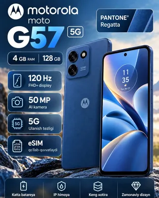 Motorola Moto G57 5G 4/128GB, 120Hz, 50MP, eSIM, Pantone Regatta