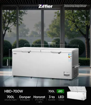 Морозильная камера ZIFFLER HBD-700W
