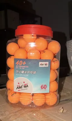 Stol tennisi uchun AURORA 40+ to‘plari — 60 dona