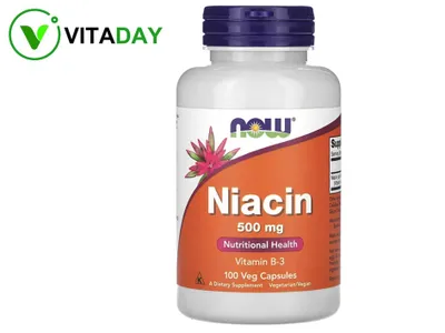 NOW Foods Niacin ниацин 100 растительных капсул 1