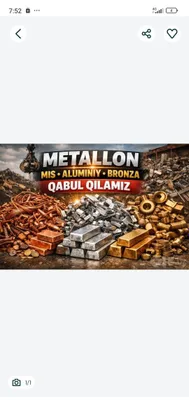 Metallom olamiz 24/7 Тошкент буйлаб Металлом Салафан Пластик Макалат 1