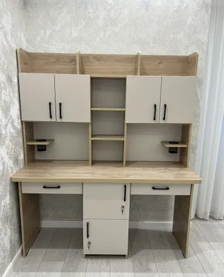 Парта, письменный стол, модель с чашкой, рассчитана на 2 детей 1