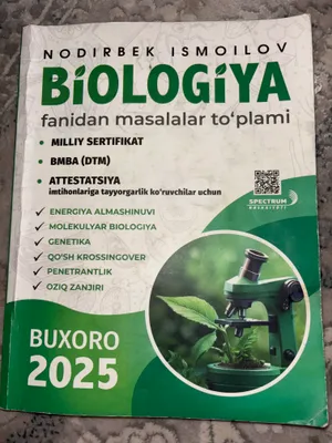 Kitob “Biologiya” fanidan masalalar toʻplami 1