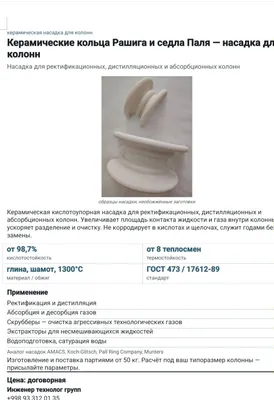 Pallning Raschig halqalari 1
