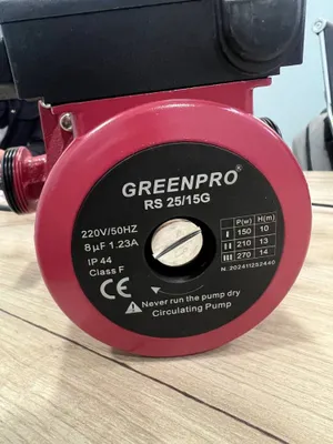 Циркуляционный насос Greenpro RS 25/15G-180 для отопления 1