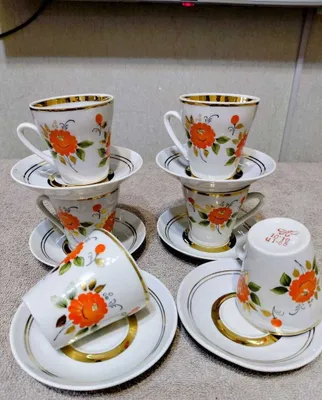 Кофейный чайный сервис (Полонский фарфоровый завод)