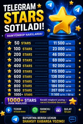 Telegram stars sotiladi