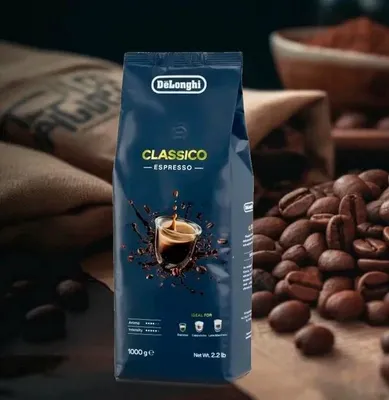 DeLonghi Classico donli qahvasi, 50% arabika, 50% robusta, to‘q qovurilgan 1