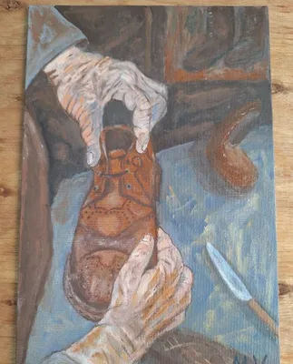 «Hunarmandchilik iliqligi» kartinasi (original, guash/akril) — 20x30 sm