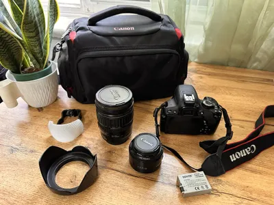 Ikkita zo‘r obyektivli Canon 650D, katta to‘plam, tavsifga qarang 1