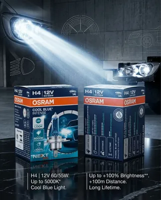 Светодиодная лампа H4. Лампа Zimmer H4 LED, 50 Вт. Автомобильные фары 1