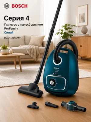 Пылесос с мешком Bosch BGL41WFAMP Serie 4 1