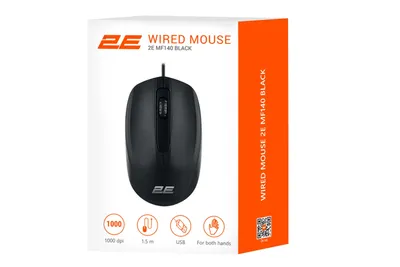 2E MF140 USB Black sichqonchasi 1