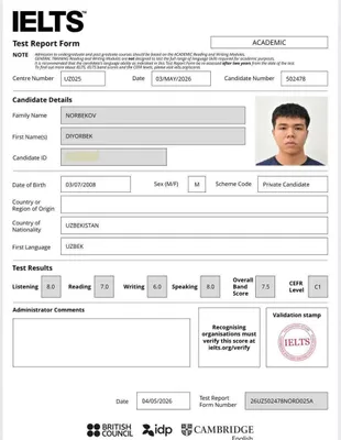 English Speaking teacher / IELTS Speaking 8.0 1