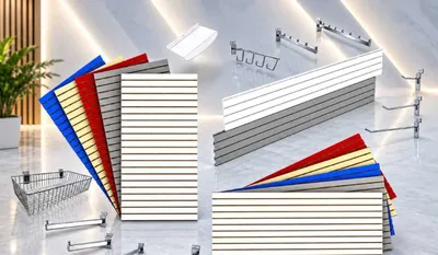 Ekspopanel MDF va plastik, полка, крючки и аксессуары 1