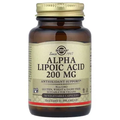 Solgar Alpha Lipoic Acid Alfa-lipoik kislota alfa lipovoy kislota 1