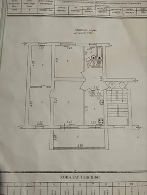 4 xonali kvartira, 85 m2, Yashnobod 1