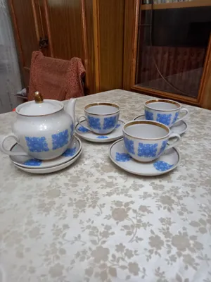 SSSRning «Paxta» choy to‘plami (choynak, piyolalar, likopchalar) — Shoshilinch! 1