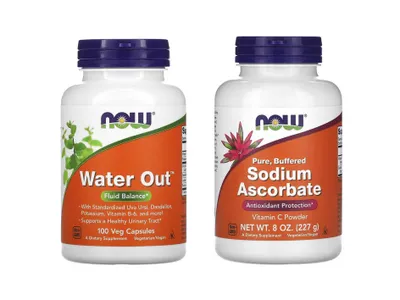 NOW Foods Sodium Ascorbate — natriy askorbat, Water Out — suv balansi 1