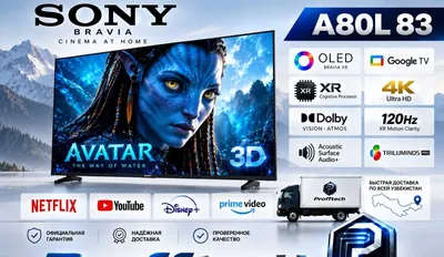 Телевизор SONY BRAVIA OLED MINILED QLED, диагональ 43/55/65/75/85 1