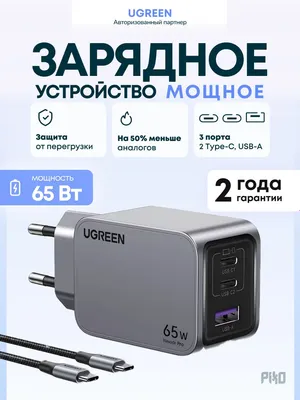 UGREEN Nexode Pro 65W GaN зарядное устройство 1
