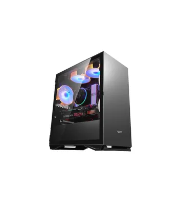darkFlash DLM22 BLACK kompyuter korpusi (M-ATX, ventilyatorsiz) 1
