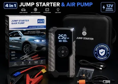 Auto Power Bank + Avto Nasos — 2 tasi 1 da!