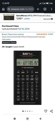 Texas Instruments BA II Plus Professional Financial Calculator